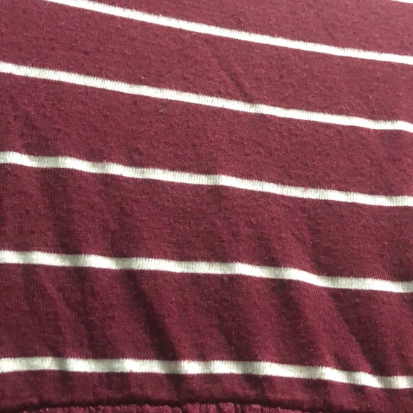 Maroon and white striped dress - Picture 2 of 3